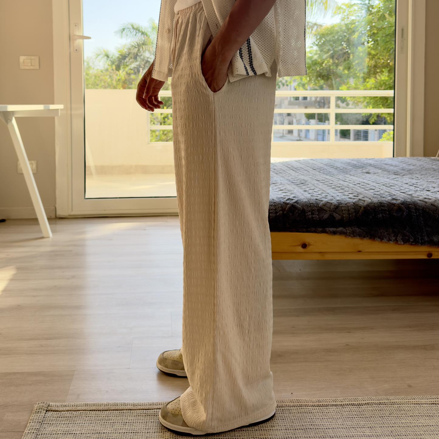 Beige Linen Pants