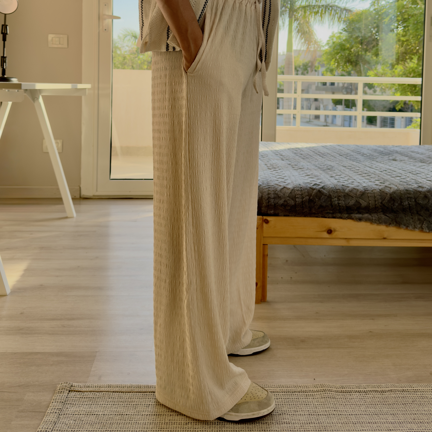 Beige Linen Pants